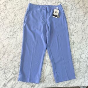 NWT Nike Golf Dri-Fit Cropped Capris Pants Blue Womens Sz 8